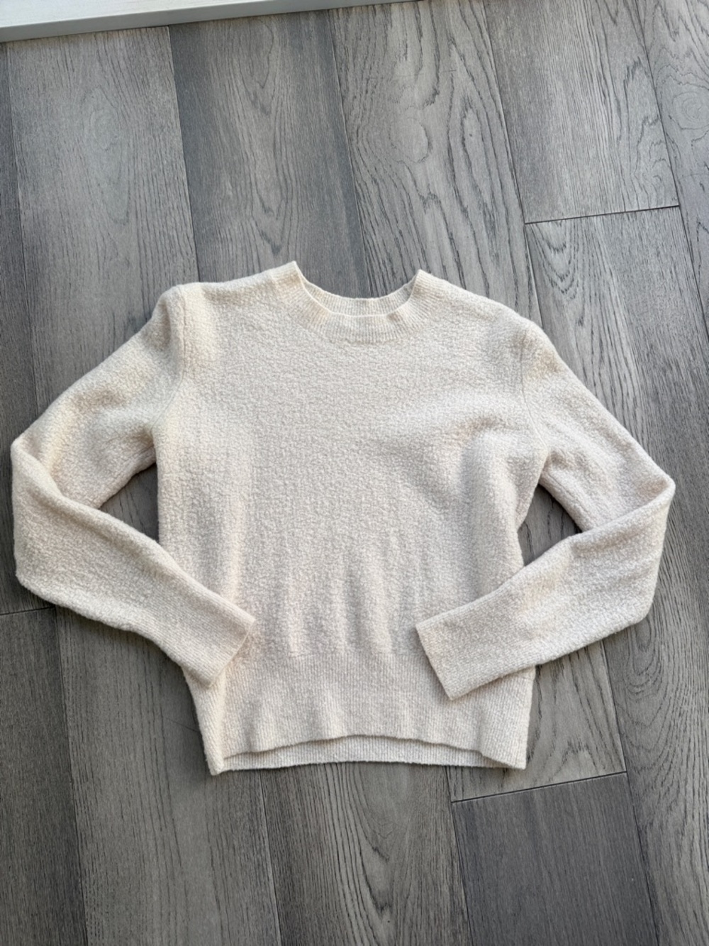 Vince Cream Bouclé Crewneck Sweater